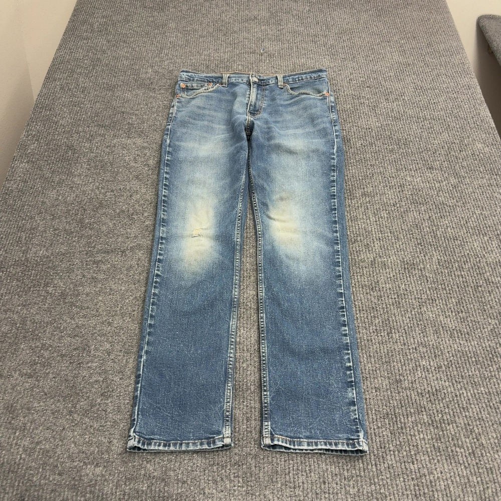 Levis 511 Jeans Mens 33x32 Blue Cotton Blend Slim Fit Casual Workwear Street